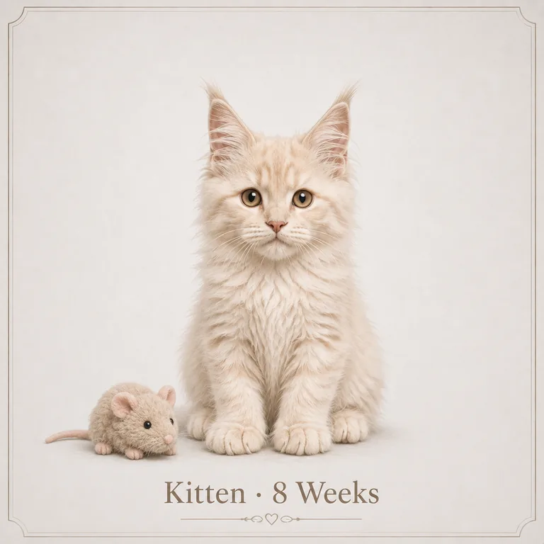 Adopted Maine Coon growth stage